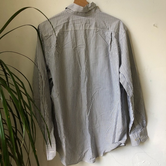 SOUTHERN TIDE Men’s Blue White Stripe Button Down Shirt Long Sleeve Size L - Picture 7 of 9